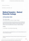 Research paper thumbnail of Crossing boundaries of genre: Robert of Torigni's Chronography between Chronica and Historia”, Medieval Encounters: An Inter-disciplinary Exchange of Doctoral Researchers (Cambridge-Queen Mary University of London),  17-11-2018, St. Catherine’s College, Cambridge (UK).