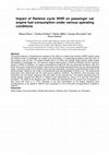 Research paper thumbnail of Impact of Rankine cycle WHR on passenger car engine fuel consumption under various operating conditions