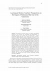 Research paper thumbnail of Learning in Motion: Teachers‟ Perspectives on the Impact of Stationary Bike Use in the Classroom