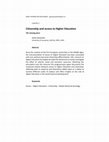 Research paper thumbnail of Citizenship and access to Higher Education The missing piece