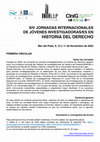 Research paper thumbnail of Primera circular 2022. XIV Jornadas de Jóvenes Investigadores en Historia del Derecho