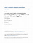 Advancing Innovation in Newfoundland and Labrador: Insights for Knowledge Mobilization and University-Community Engagement Cover Page