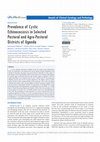 Research paper thumbnail of Prevalence of cystic echinococcosis in selected pastoral and agro-pastoral districts of Uganda