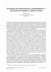 Research paper thumbnail of El modelo de modernización "estadounidense" y sus efectos en España y América Latina