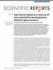 Research paper thumbnail of Agricultural wastes as a resource of raw materials for developing low-dielectric glass-ceramics