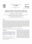 Research paper thumbnail of Analytical solution for solute transport resulting from instantaneous injection in streams with transient storage