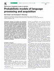 Research paper thumbnail of Special issue: Probabilistic models of cognition