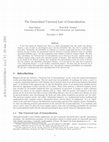 Research paper thumbnail of The generalizeduniversal law of generalization