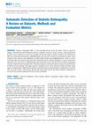 Automatic Detection of Diabetic Retinopathy: A Review on Datasets, Methods and Evaluation Metrics Cover Page