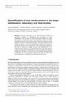 Quantification of root reinforcement in bio-slope stabilization: laboratory and field studies Cover Page