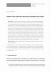 Research paper thumbnail of Tomistyczna krytyka ontologii fenomenologicznej