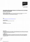 Research paper thumbnail of Using Marine Microalgae Strains for Oil Removal from Oil-Water Emulsion Remediation