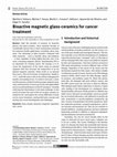 Research paper thumbnail of Bioactive magnetic glass-ceramics for cancer treatment