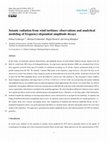 Research paper thumbnail of Seismic radiation from wind turbines: observations and analytical modeling of frequency-dependent amplitude decays