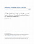 Research paper thumbnail of Introduction: Context and Content (The Contact Zone in Historical Curricular Context and Relation to Contemporary Literacies)