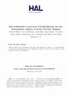 Research paper thumbnail of Sols artificialisés et processus d’artificialisation des sols : déterminants, impacts et leviers d’action