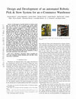 Design and Development of an automated Robotic Pick & Stow System for an e-Commerce Warehouse Cover Page