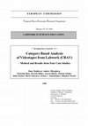 Research paper thumbnail of Category Based Analysis of Videotapes from Labwork ( CBAV )-Method and Results from Four Case-Studies