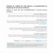 Research paper thumbnail of Análisis de calidad de vida laboral y competitividad en empresas de servicios turísticos