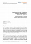 Research paper thumbnail of Usos políticos del miedo en tiempos de pandemia: Venezuela siglo XXI