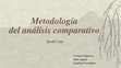 Research paper thumbnail of Metodología del análisis comparativo