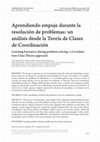 Research paper thumbnail of Aprendiendo empuje durante la resolución de problemas: un análisis desde la Teoría de Clases de Coordinación