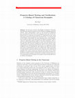 Research paper thumbnail of Property-Based Testing and Verification: A Catalog of Classroom Examples