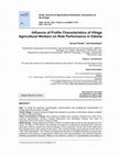 Influence of Profile Characteristics of Village Agricultural Workers on Role Performance in Odisha Cover Page