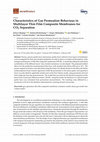 Research paper thumbnail of Characteristics of Gas Permeation Behaviour in Multilayer Thin Film Composite Membranes for CO2 Separation