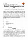 Research paper thumbnail of Experimental investigation of a phase change material-based thermal energy storage in a telecommunication site's cooling system