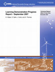 Research paper thumbnail of Learning Demonstration Progress Report -- September 2007