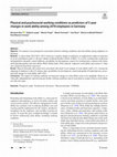 Physical and psychosocial working conditions as predictors of 5-year changes in work ability among 2078 employees in Germany Cover Page