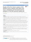 Research paper thumbnail of Results of the first interim analysis of the RAPPER II trial in patients with spinal cord injury: ambulation and functional exercise programs in the REX powered walking aid