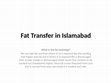 Fat Transfer in Islamabad Cover Page