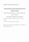 Research paper thumbnail of When metacognitive prompts help information search in collaborative setting