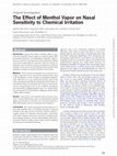 The Effect of Menthol Vapor on Nasal Sensitivity to Chemical Irritation Cover Page