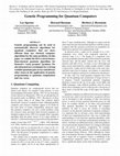 Research paper thumbnail of Genetic programming for quantum computers