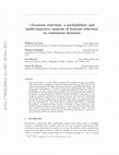 Research paper thumbnail of A probabilistic and multi-objective analysis of lexicase selection and epsilon-lexicase selection