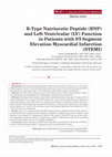 Maedica-a Journal of Clinical Medicine B-Type Natriuretic Peptide (BNP) and Left Ventricular (LV) Function in Patients with ST-Segment Elevation Myocardial Infarction (STEMI) Cover Page