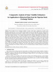 Research paper thumbnail of Analysis of Some Volatility Estimators: An Application to Historical Data from the Nigerian Stock Exchange Market