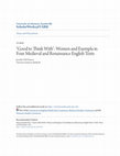 Good to Think With": Women and Exempla in Four Medieval and Renaissance English Texts Cover Page