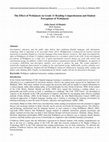 Research paper thumbnail of The Effect of WebQuests on Grade 11 Reading Comprehension and Student Perceptions of WebQuests