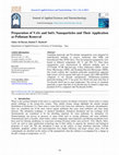 Research paper thumbnail of Preparation of V2O5 and SnO2 Nanoparticles and Their Application as Pollutant Removal