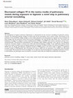 Research paper thumbnail of Decreased collagen VI in the tunica media of pulmonary vessels during exposure to hypoxia: a novel step in pulmonary arterial remodeling