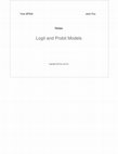 The Logit and Probit Models Cover Page