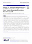 Research paper thumbnail of Shifts in the distribution and abundance of coastal marine species along the eastern Pacific Ocean during marine heatwaves from 2013 to 2018