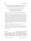 Research paper thumbnail of Intraguild predation by shore crabs affects mortality, behavior, growth, and densities of California horn snails