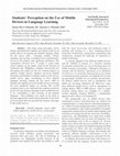 Research paper thumbnail of Students' Perception on the Use of Mobile Devices in Language Learning