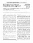 Research paper thumbnail of Factors Affecting Tourism and Hospitality Students' Behavior and Their Adaptation Level on Online Learning Approach of LPU-Laguna