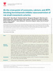 Research paper thumbnail of At the cross-point of connexins, calcium and ATP: blocking hemichannels inhibits vasoconstriction of rat small mesenteric arteries